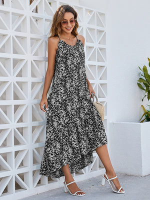 Ditsy Floral Scoop Neck Midi Cami Dress