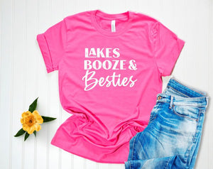 Lakes Booze and Besties Graphic Tee