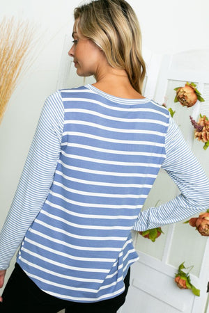 STRIPE LONG SLEEVE TOP