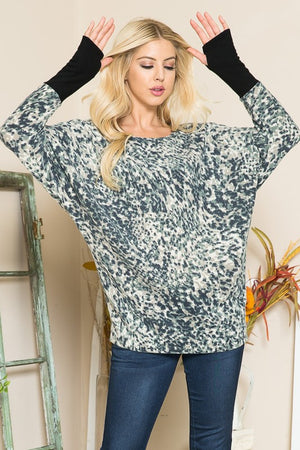 Ultra Soft Dolman Thumbhole Sweater