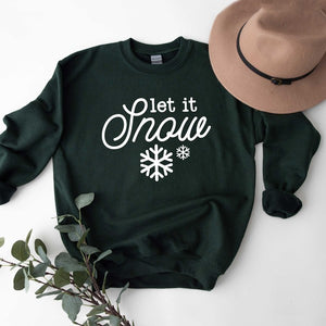 Let It Snow Snowflake Graphic Sweatshirt