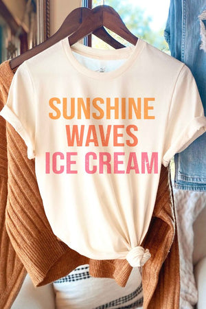 SUNSHINE WAVES ICE CREAM GRAPHIC T-SHIRT