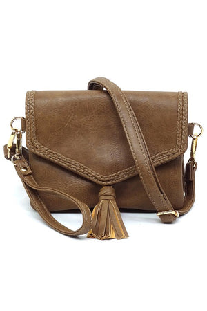 Fashion Tassel Flap Envelope Clutch Crossbody Bag