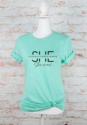 She Is Strong. Fierce. Brave. Graphic Tee