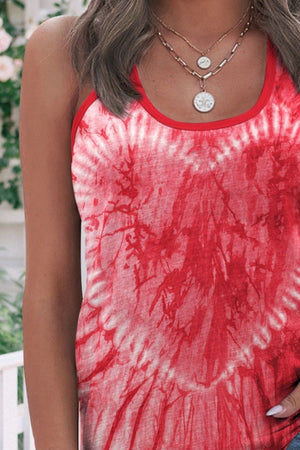 FAM-FAM Tie-Dye Scoop Neck Wide Strap Tank