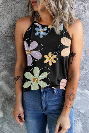 Printed Round Neck Tank