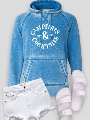 Campfires and Cocktails Vintage Hoodie