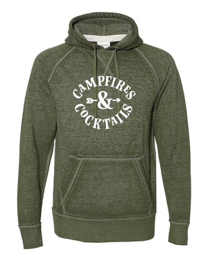 Campfires and Cocktails Vintage Hoodie