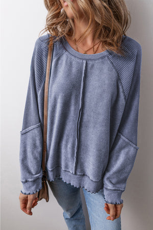 Round Neck Long Sleeve Sweatshirt