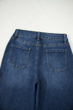 Breen Cropped High Rise Wide Leg Jeans