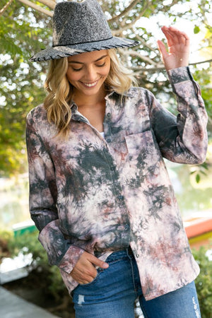 TIE DYE BUTTON DOWN SHIRTS