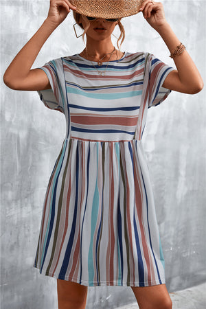 Striped Round Neck Dress