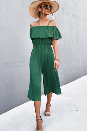 Spaghetti Strap Layered Jumpsuit