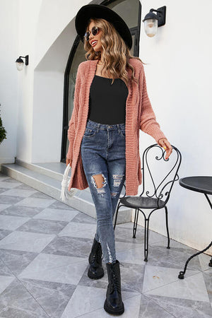 Open Front Dolman Sleeve Cardigan