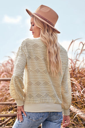 Round Neck Long Sleeve Knit Top