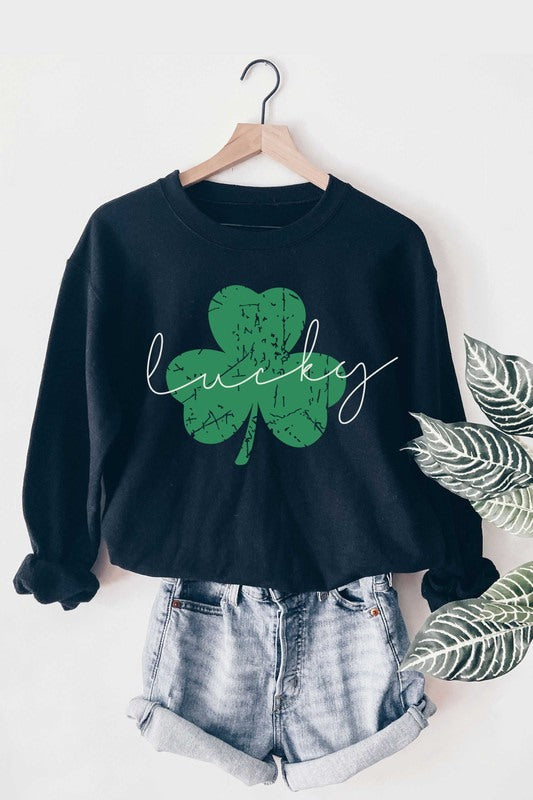 ST. PATRICK LUCKY CLOVER PULLOVER (TWO COLORS) ~