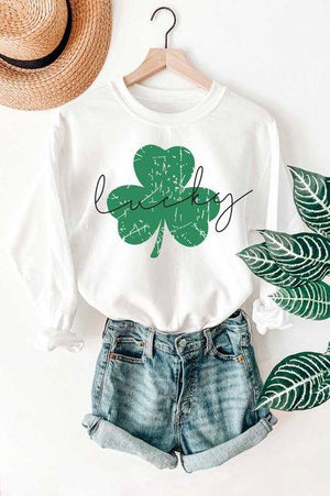 ST. PATRICK LUCKY CLOVER PULLOVER (TWO COLORS) ~