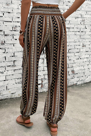 Printed High Waist Pants